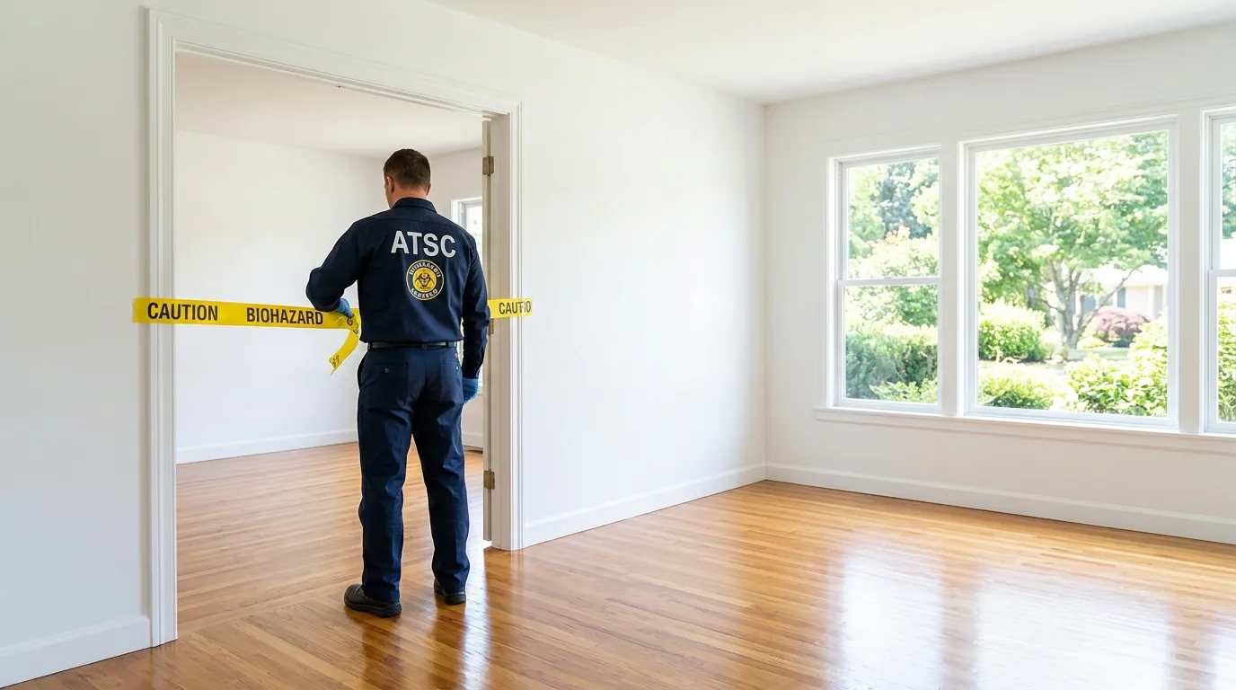 Certified biohazard cleanup crew performing Decomposition Cleanup in Atlanta